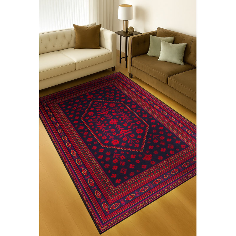 Tapis noir Mosso, 3'3" x 4'11"