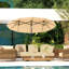 Large Patio Umbrella For 6-8 Person Rectangular/Oval Table, 12 Ribs Rustproof Steel Frame, Uv Protected Waterproof, Easy Crank Lift-942247952-942247956
