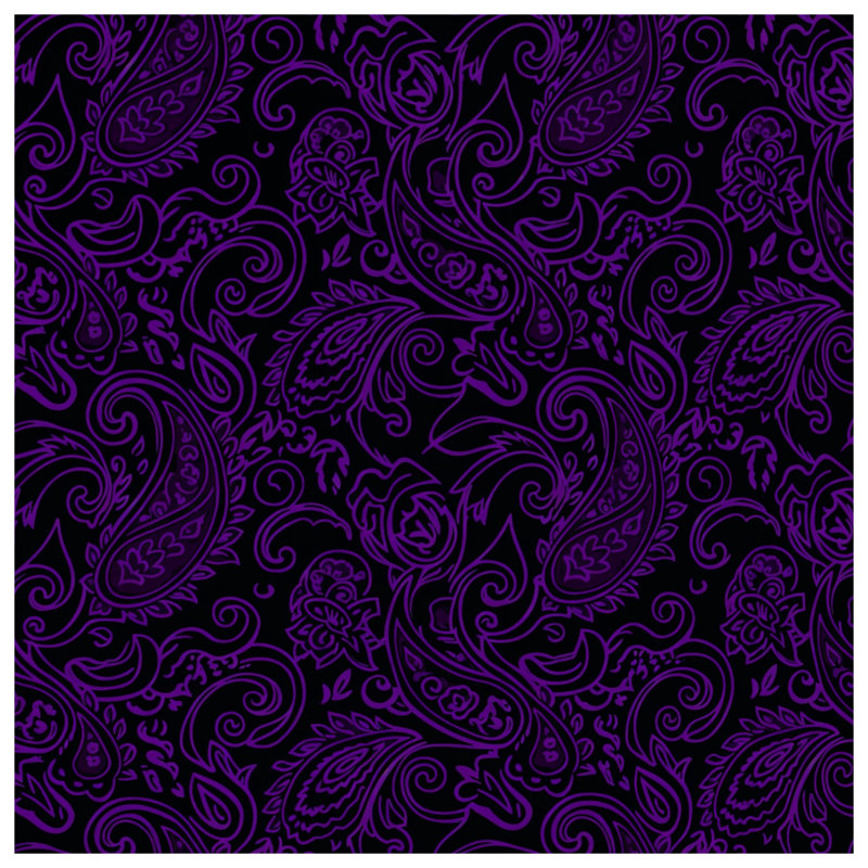 Couvre-lit matelassé à motif cachemire mauve, Lit simple