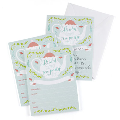 Invitation de douche bridal tea time