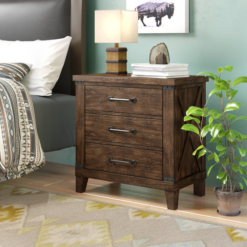 Daramanivong 28'' W Nightstand, Brown