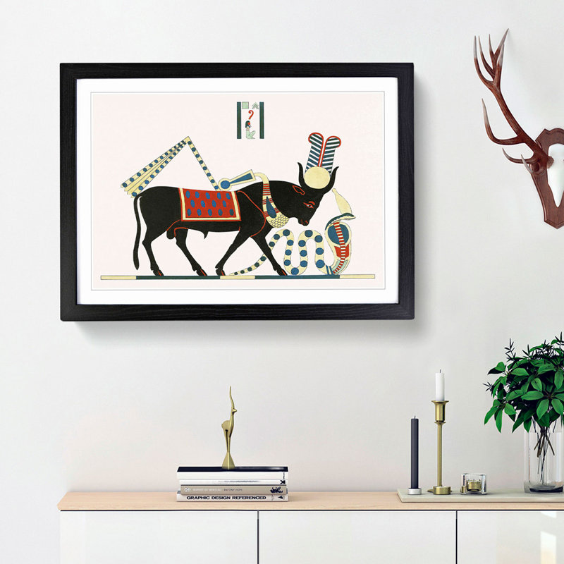 The Apis Bull by L. Dubois - Picture Frame Graphic Art Print, 50cm H x 76cm W x 2cm D, Black