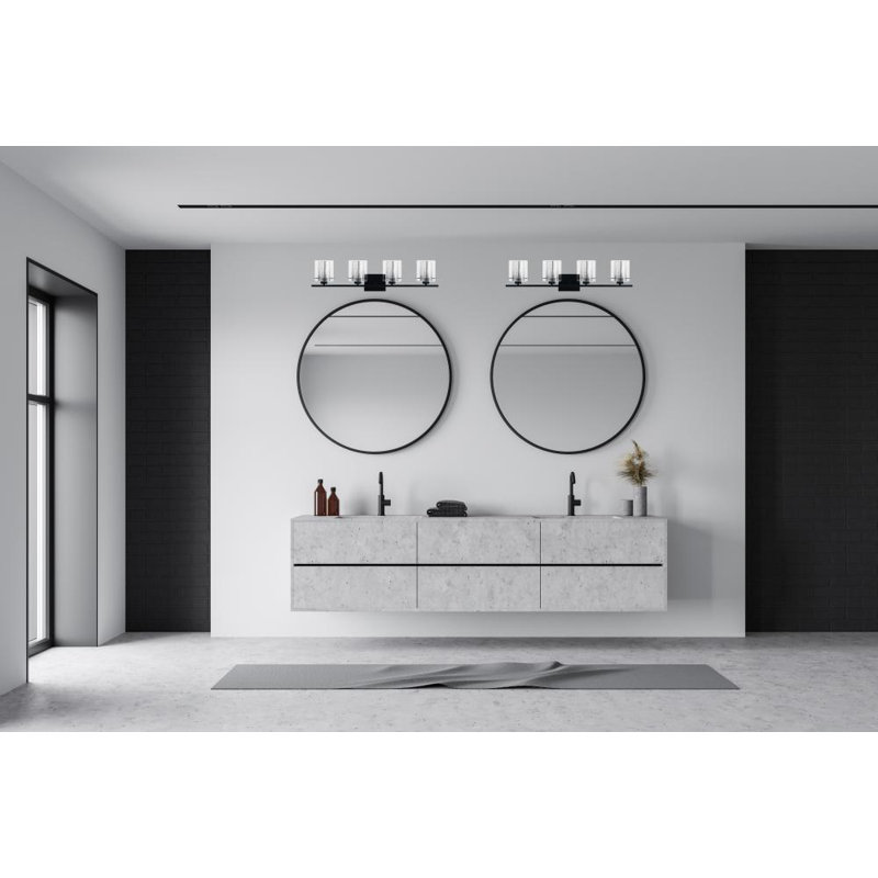 Éclairage pour meuble-lavabo à intensité variable Aimme, Clair / Chrome, 4