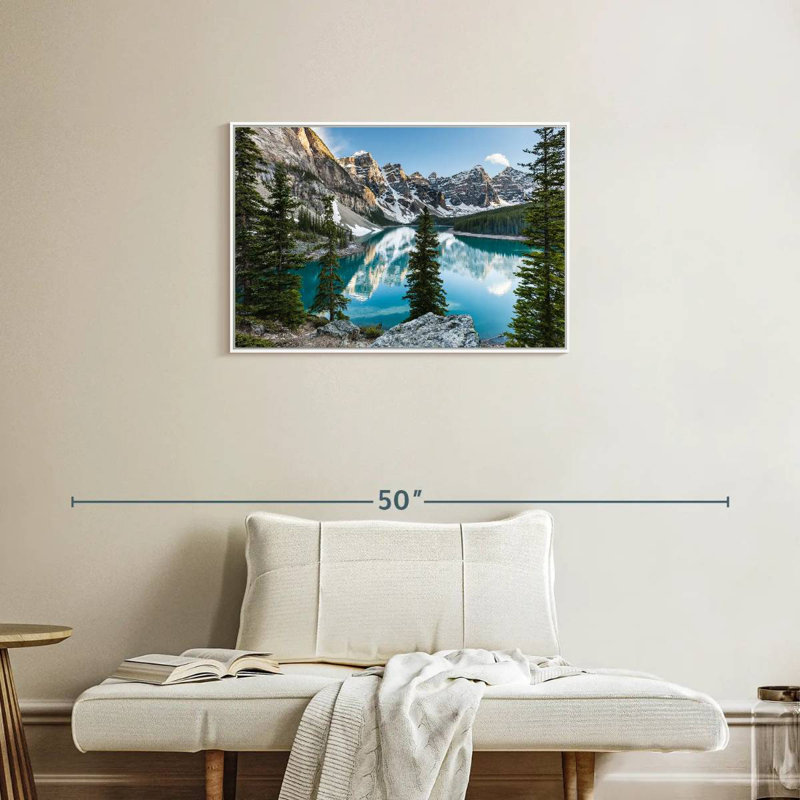 Moraine Lake Reflections, Cadre flottant blanc, 31 po x 21 po
