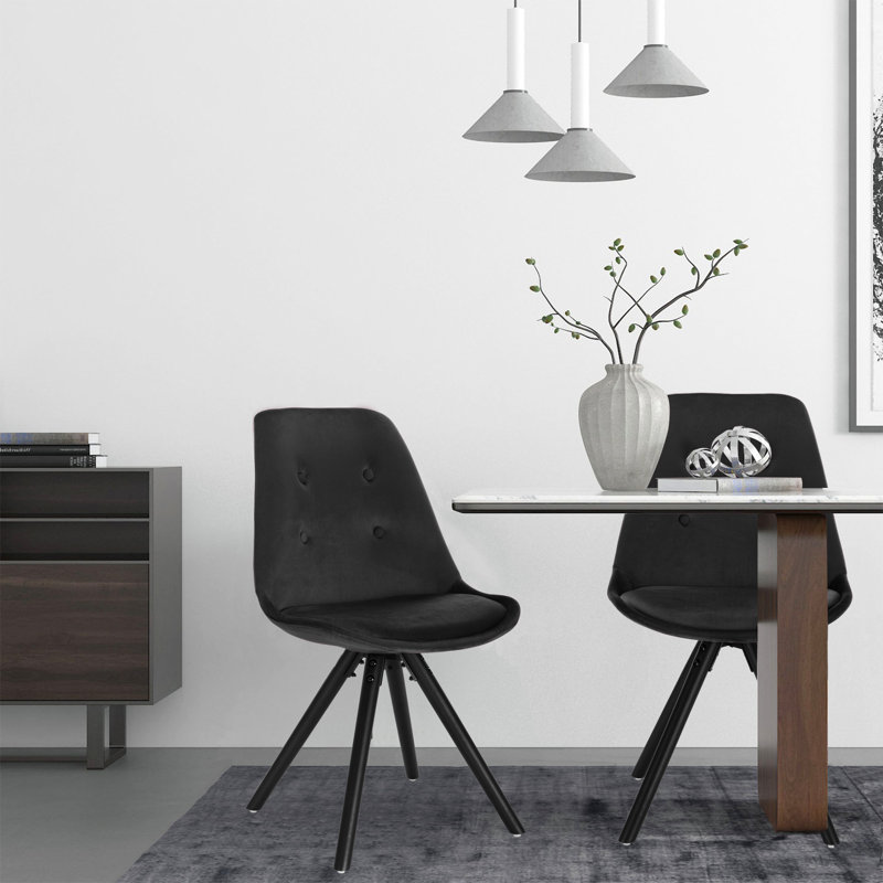 Bibb Upholstered Dining Chair, Black, Black