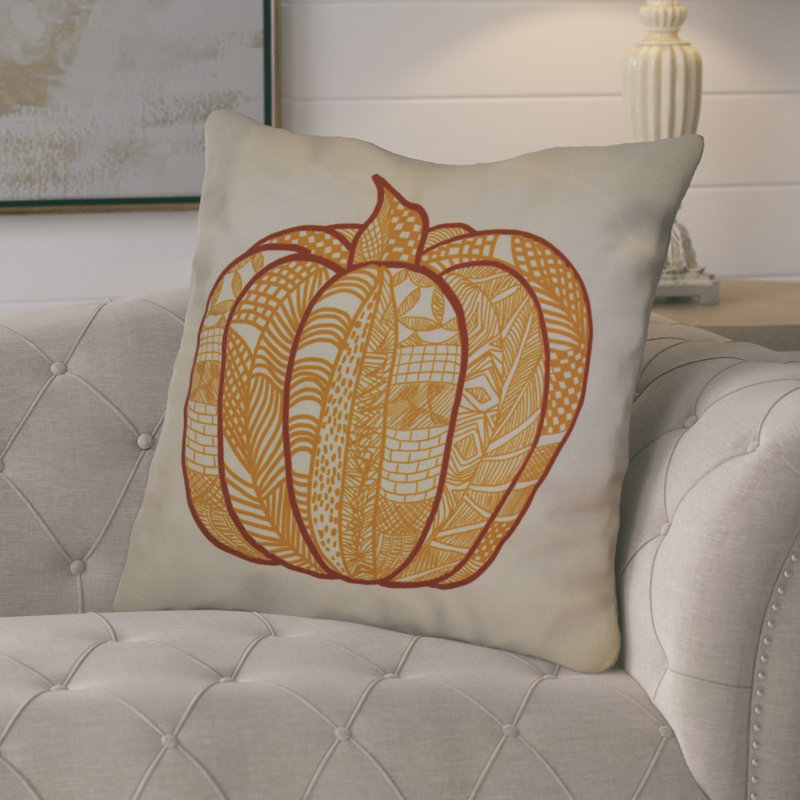 Flipping For Fall Reversible Throw Pillow, Gold