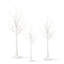 4FT & 5FT & 6FT Lighted Artificial Birch Christmas Tree Set