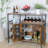 Sideboard and Buffet Cabinet with Mesh Door,Rustic Brown