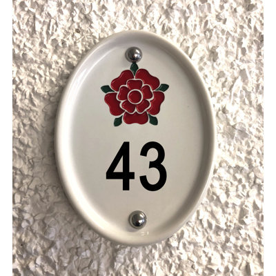 Grovebury 16.5cm H Ceramic House Number