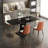 Sindia Rectangular Modern Dining Set, Faux Marble Dining Table And Chair Set for 4-6-619532831-645394663-645394716