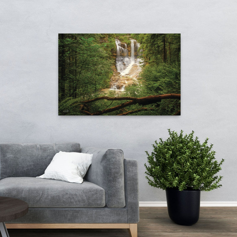 Paysage caché abstrait contemporain, art naturel, H 32 po x l 48 po