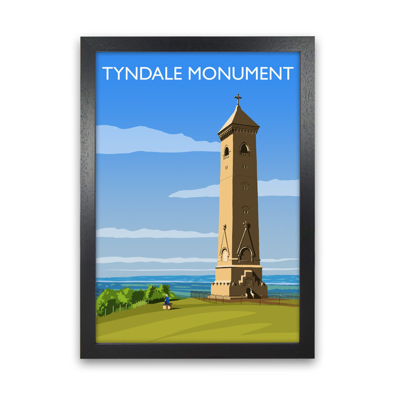 Tyndale Monument by Richard O'Neill - Print, 34cm H x 25cm W x 3cm D, Black Framed