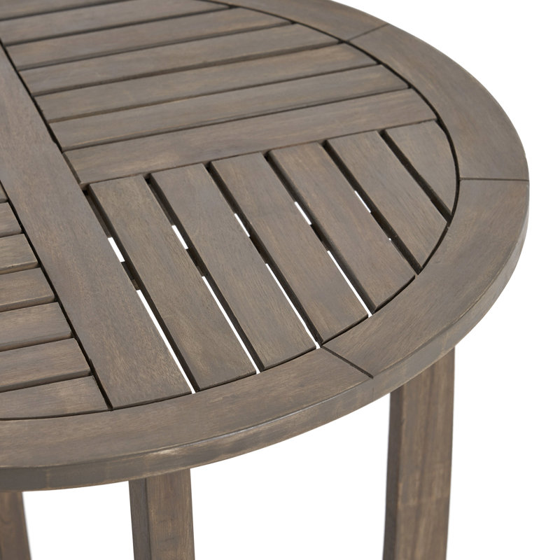 Table en bois 27,5 po en gris - décor de style rustique confortable
