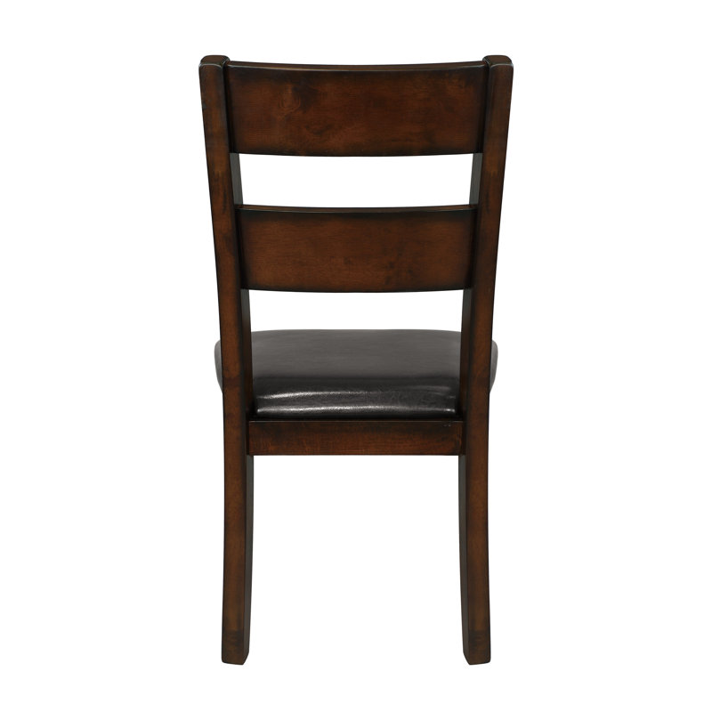 Chaise de salle à manger à dossier échelle cerise / brun foncé Abdulkadyr