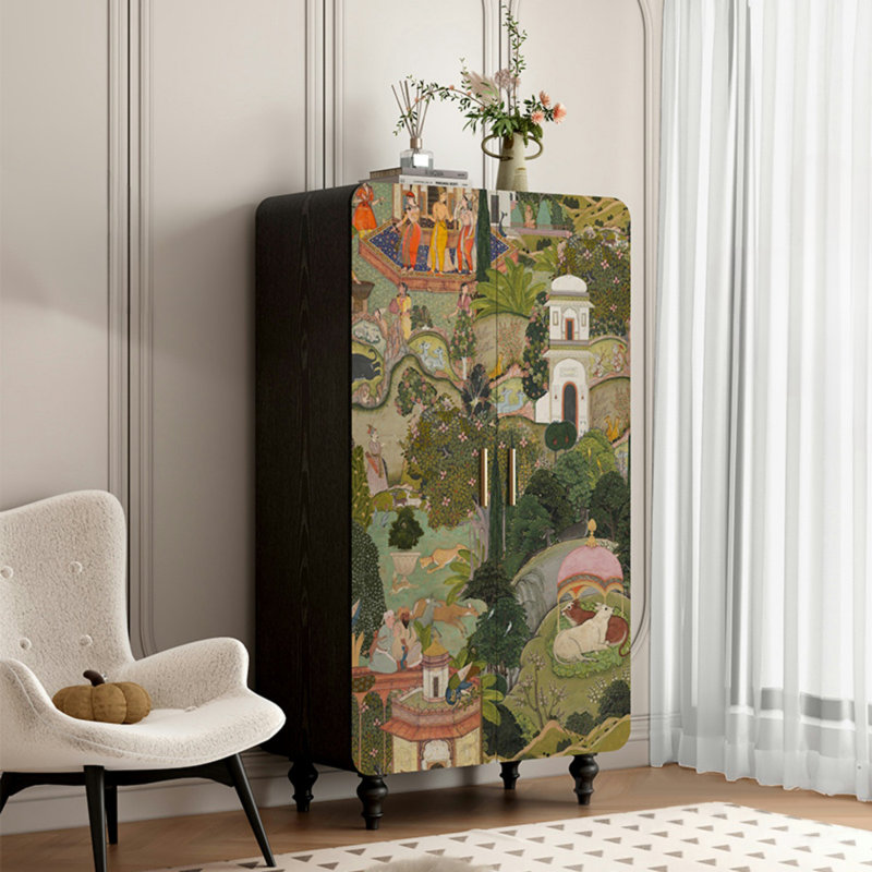 Armoire à portes ouvertes de style rétro