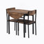 Ensemble de table de salle à manger 3 pièces avec abattant et 2 chaises, parfait pour les petits espaces, offrant fonctionnalité et style moderne
