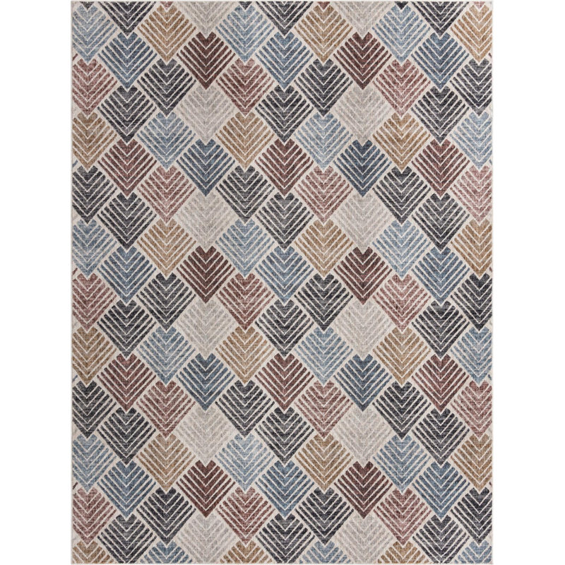 Geometric Indoor Rug, Rectangle 7'10" x 10'
