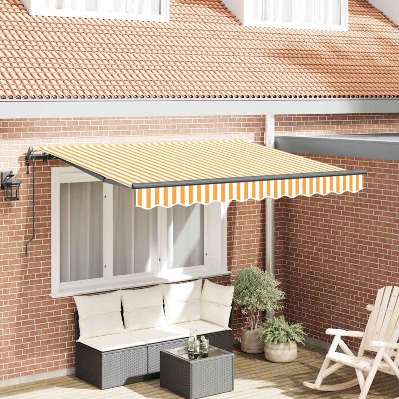 VidaXL Retractable, Yellow/Black, 300cm W x 200cm D