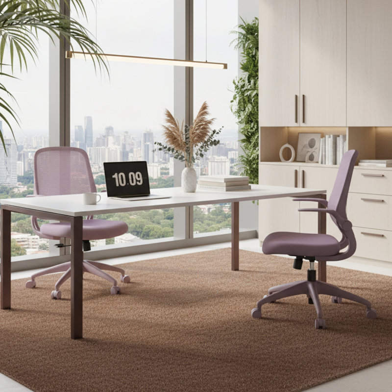 Chaise de bureau ergonomique ergonomique, Mauve, Mauve