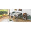 Lit mezzanine double en bois gris avec, construction, sans sommier, facile à installer et bas, sommier tapissier, assemblage simple-979841462-979841459