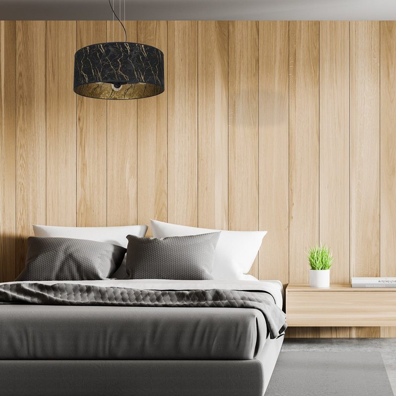 Caile 3 - Light Black Drum Pendant