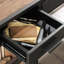 Bureau en L, finition brune