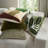 Linen Tuft Throw Pillow Cover,Faux Fur Cushion Case,Green Thousand Bird Grid Pillowcase,18x18inch,Set of 4