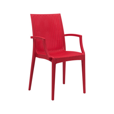  Chaise d'appoint intérieure / extérieure rouge