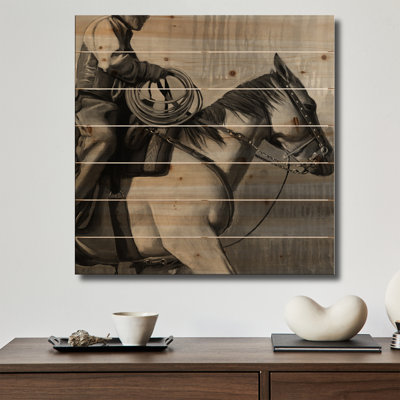 Reproduction d'art mural en bois - La recherche en noir et blanc par Stacy D'Aguiar