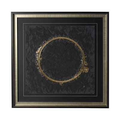 Halo II (Black) a Handmade Original Framed Artwork under Glass