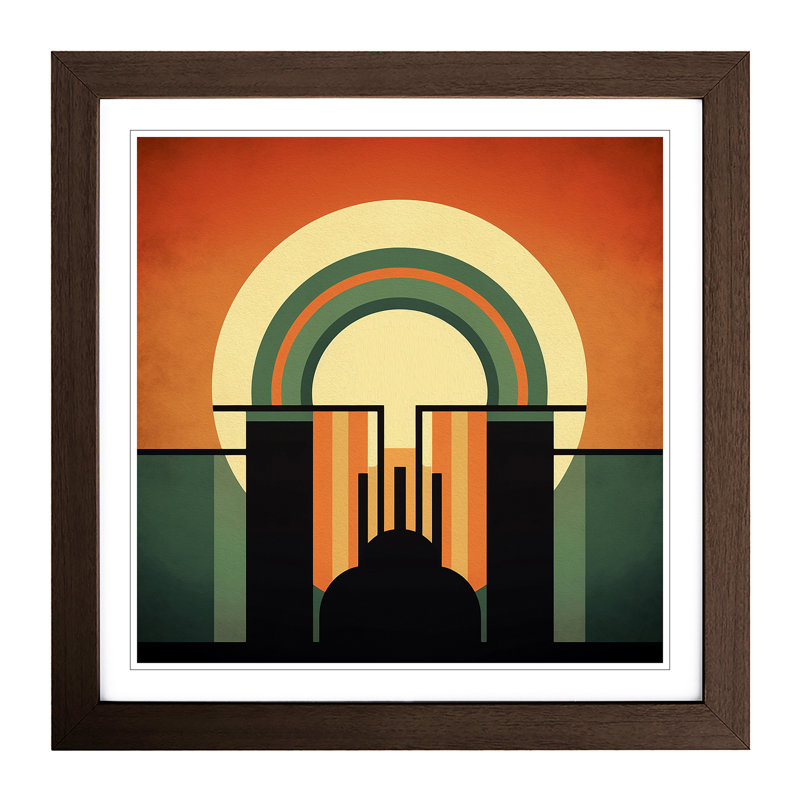 Single Picture Frame Print on Wood, Walnut