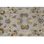 Tapis de couloir oriental Indo bleu clair et gris 2 pi 7 po x 8 pi Nain