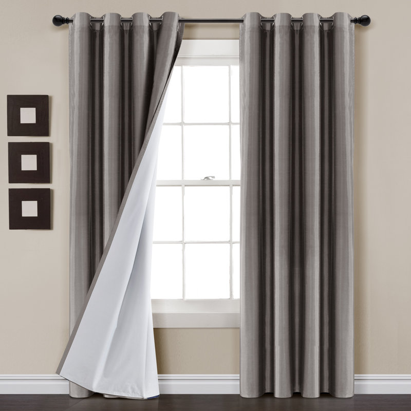 Blackout Curtain Single Panel, Light Gray, 52"W x 84"L