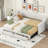 Upholstered Daybed With Extendable Design-1598241787