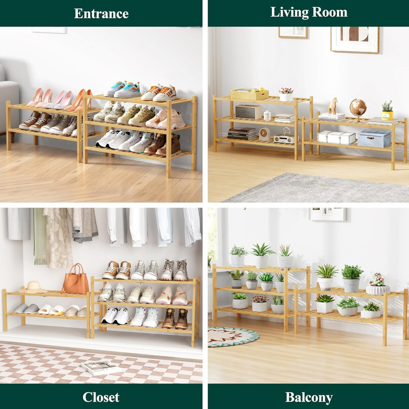 4 Tier Bamboo Shoe Rack