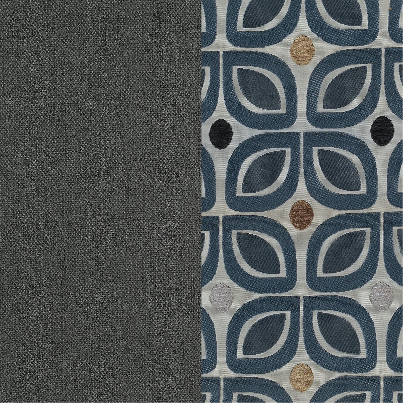 Canapé modulaire avec repose-pieds 2 pièces Balta Grey