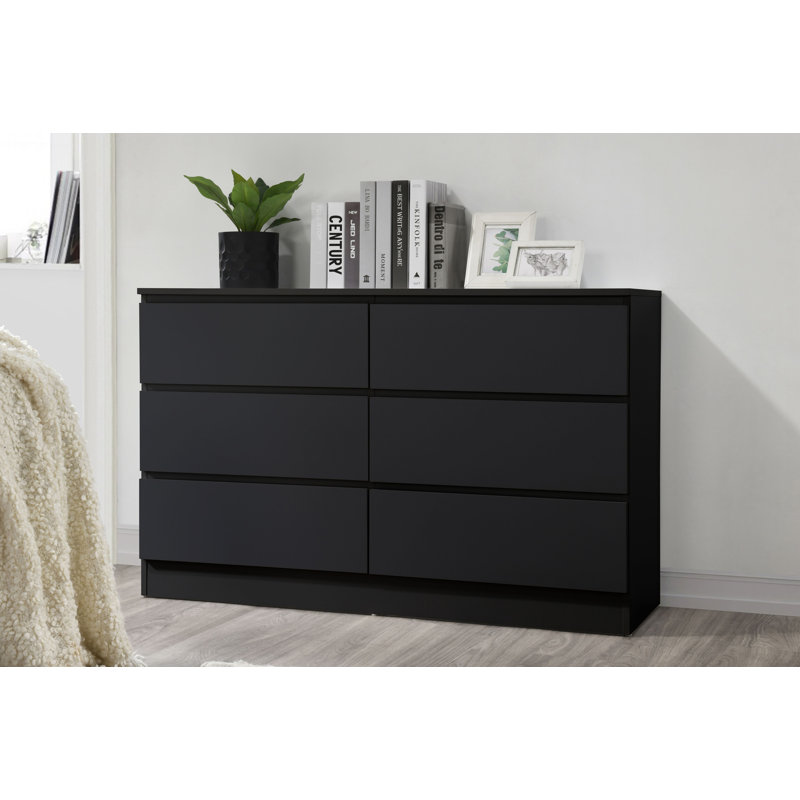 Nexus 6 Drawer 121Cm W Chest of Drawers, Black