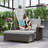 130cm Wide Outdoor Rectangle Patio Sectional Set with Cushions