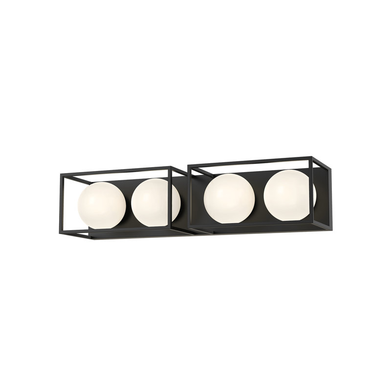 Barre de salle de bain Davida, Noir mat, 4
