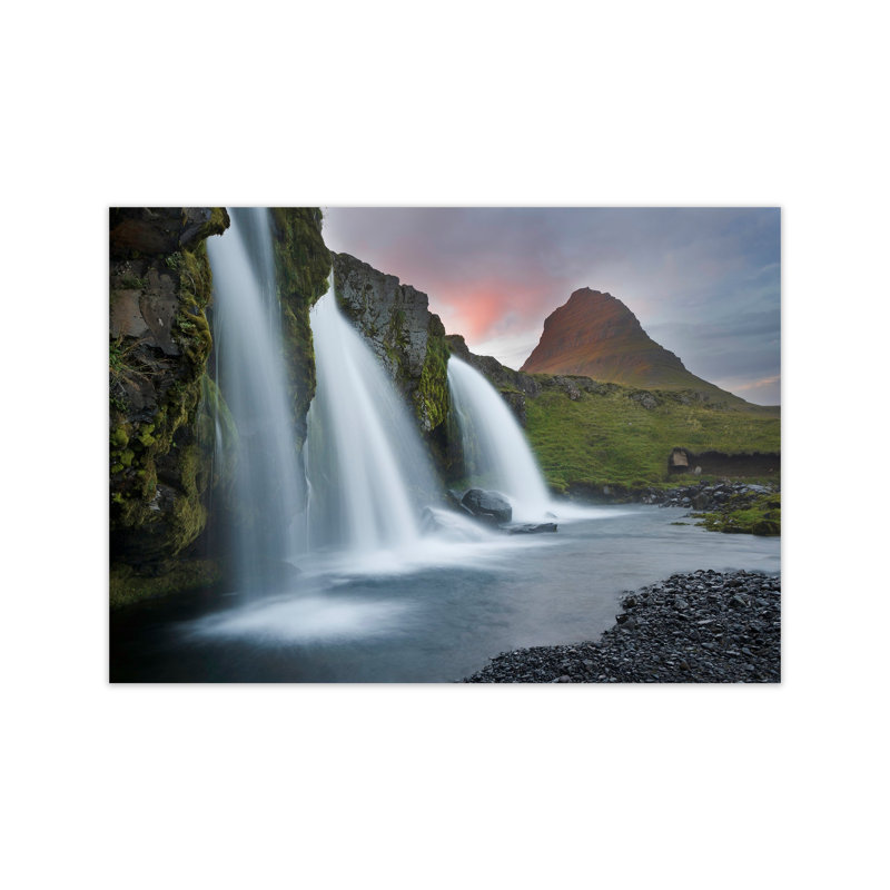 Triple Falls by Karsten Wrobel - Print on Canvas, 42cm H x 59cm W x 1cm D, Unframed