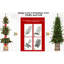 Arbre de Noël 48 pouces avec 100 lumières à DEL colorées, 396 pointes, baies rouges, pin et pot à paillettes stable