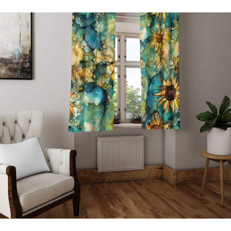 Paire de rideaux semi-transparents en polyester Arelli, L 40 po x L 82 po
