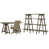 3 Pieces: Desk, Chair, Bookshelf