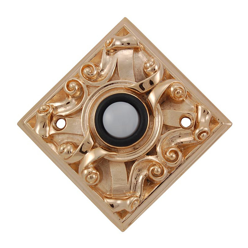 Sforza Push Button, Polished Gold