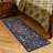 Washable Floral 2x6 Kitchen Rugs Farmhouse Hallway Runner Rug Non Slip Back for Bedroom Laundry Bathroom Dark Blue-737805650-737805648