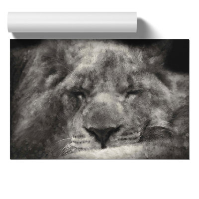 Lion Painting - Frameless Print
