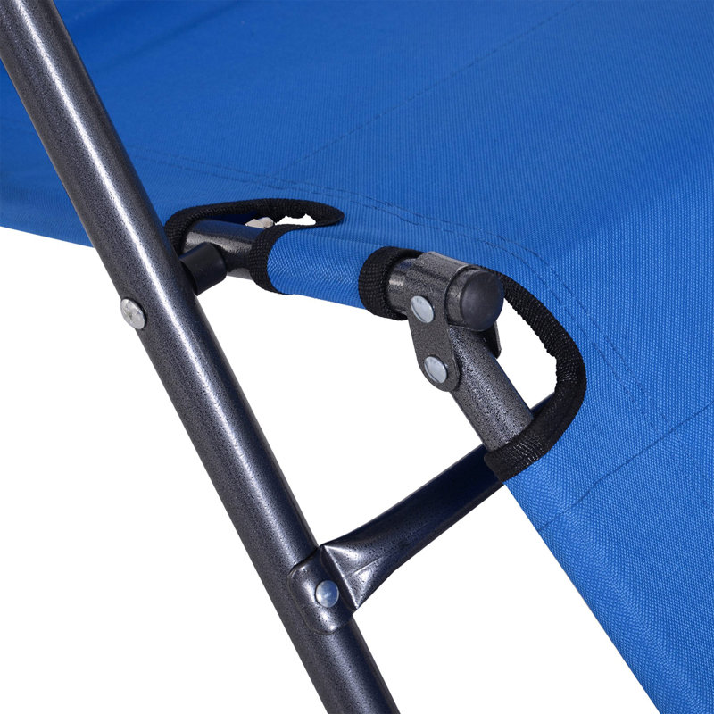 Aymelia 135cm Long Reclining Single Chaise, Blue