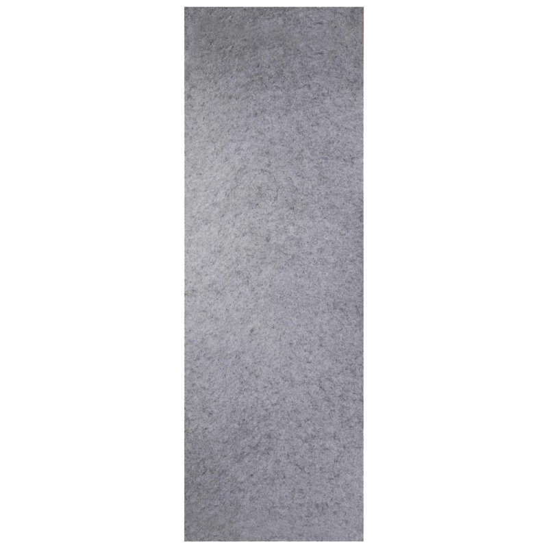 Sous-tapis d'intérieur en polyester Pennee, Tapis de couloir 2 pi 8 po x 8 pi, Neutral Grey