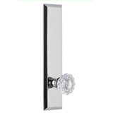 Grandeur Fifth Avenue Tall Plate Pasage with Versailles Crystal Door Knob