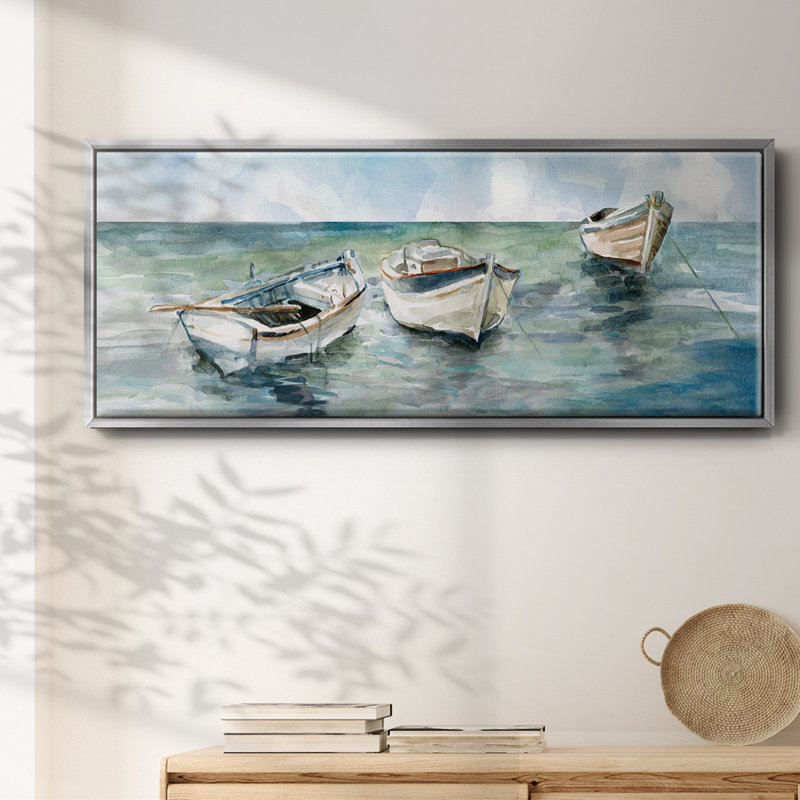 «Caught at Low Tide II», toile encadrée 19677WC, H 8 po x l 20 po x P 1,5 po, Argent